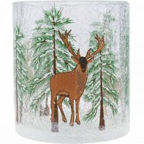 Itens Suporte para velas de vidro Natal Crackle vidro tealight Alt.10cm