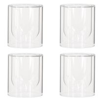 Itens Suporte para velas de vidro redondo lanterna transparente Ø8,5cm 4 peças