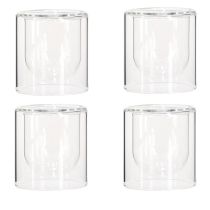 Itens Suporte para velas de vidro transparente Ø7,5cm H8cm 4 peças