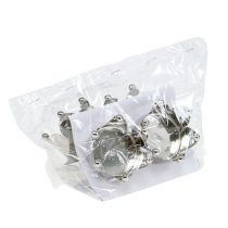 Itens Porta-velas coroa prata Ø4,8cm 4 un