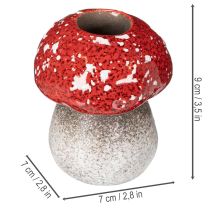 Itens Cogumelo decorativo, amanita muscaria, suporte para vela tealight para decoração de mesa, 9 cm