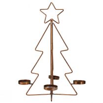 Itens Suporte para velas árvore de natal decoração de mesa bronze Ø27cm Alt.38cm