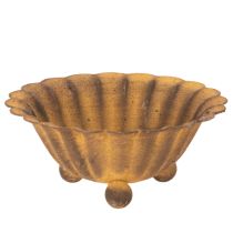 Itens Porta-velas vintage, pequeno recipiente, metal cor de ferrugem, Ø10cm, A4,5cm