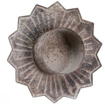 Itens Suporte para velas vintage para velas para colar cinza Ø9cm H8,5cm 4 peças