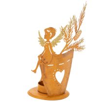 Itens Porta-velas natalino, decoração de anjo, decoração rústica, Ø8cm A18cm