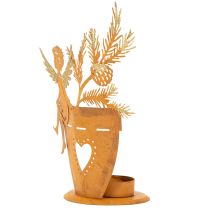 Itens Porta-velas natalino, decoração de anjo, decoração rústica, Ø8cm A18cm