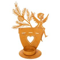 Itens Porta-velas natalino, decoração de anjo, decoração rústica, Ø8cm A18cm