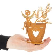 Itens Porta-velas natalino, decoração de anjo, decoração rústica, Ø8cm A18cm