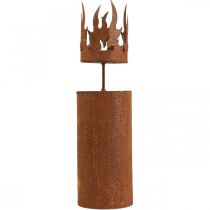 Itens Suporte para velas em formato de vela decoração ferrugem pátina metal H36cm