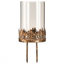 Itens Porta-velas com vidro para conectar em ouro antigo Ø5,5cm 4 peças