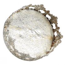 Itens Porta-velas com vidro para conectar em prata vintage Ø5,5cm Alt.8cm 4 unidades