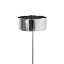 Itens Porta-velas para plugar prata 21cm 8 un