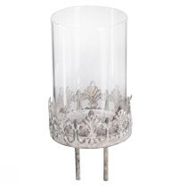 Itens Porta-velas para conectar com vidro de vela cinza Ø5,5cm 4 unidades
