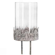 Itens Porta-velas para conectar com vidro de vela cinza Ø5,5cm 4 unidades