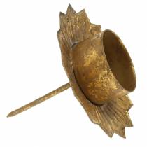 Itens Porta velas para colar metal em ouro Ø9cm H9cm 4 unidades