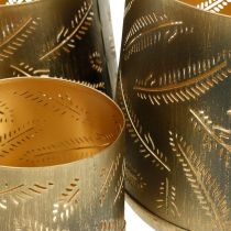 Itens Suporte de luz Tealight Christmas metal bronze, ouro Ø13,5 / 11 / 8,5 cm, conjunto de 3