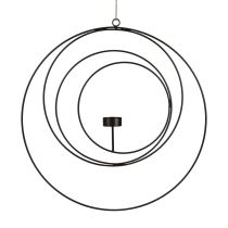 Porta-velas para pendurar castiçal preto Ø40cm