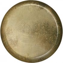 Placa decorativa aparência de latão Decoração com placa metálica Ø40cm
