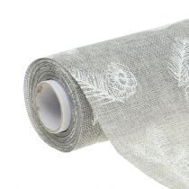 Fita de mesa com motivo de abeto cinza 20cm 5m