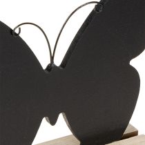 Itens Decoração de mesa em madeira borboleta preta natural 15cm 6 peças