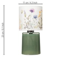 Itens Abajur de mesa LED com estampa floral para iluminação elegante da sala de estar, 23 cm