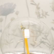 Itens Abajur de mesa LED com estampa floral para iluminação elegante da sala de estar, 23 cm