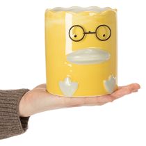 Itens Vaso decorativo cilíndrico em cerâmica em formato de pato para uma casa elegante, 13 cm, conjunto de 2 peças.