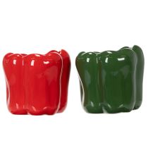 Itens Vaso de cerâmica Paprika para decoração de cozinha moderna, adequado para qualquer estilo de interiores, 13 cm, 2 peças