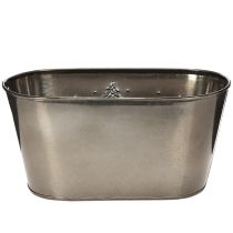 Itens Vaso oval com desenho de pinheiro em relevo, 25 cm