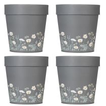 Itens Vaso de flores com estampa floral para decoração moderna de casa e varanda de verão, 13 cm, conjunto de 4 peças