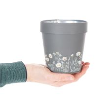 Itens Vaso de flores com estampa floral para decoração moderna de casa e varanda de verão, 13 cm, conjunto de 4 peças