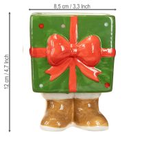 Itens Vaso de cerâmica presente de Natal com pés H11,5cm 2 peças