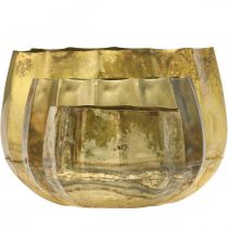 Itens Conjunto de 3 tigelas decorativas em latão, com diâmetros de 22, 18 e 14 cm.