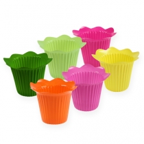 Itens Flor em vaso de plástico Ø12cm 25pcs