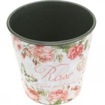 Itens Floreira, balde para plantar, floreira com rosa A13cm Ø13,5cm