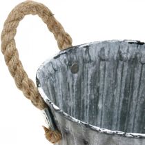 Itens Vaso com asas, recipiente de metal, cachepot aspecto antigo Ø12cm