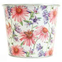 Itens Cachepot de metal floreira decoração primavera Ø12cm A10.5cm