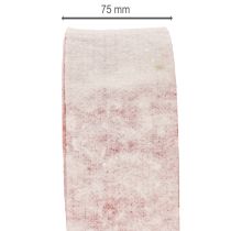 Itens Dobradiça de vaso bicolor feita de 100% lã, com fita decorativa de feltro nas cores branca e vermelha, 7,5 cm de largura e 5 m de comprimento.