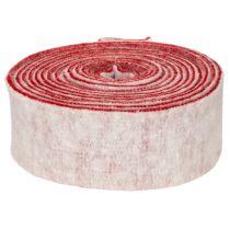 Itens Dobradiça de vaso bicolor feita de 100% lã, com fita decorativa de feltro nas cores branca e vermelha, 7,5 cm de largura e 5 m de comprimento.