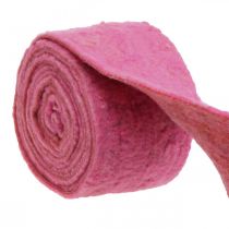 Fita adesiva, fita adesiva, feltro de lã rosa, manchado de laranja 15cm 5m