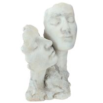 Itens Busto de casal sonhador em pedra fundida, amantes, altura 29,5 cm
