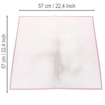 Itens Filme floral Transmatt rosa, resistente à umidade, 57 cm, cortado sob medida para buquês, 20 unidades.