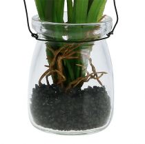 Itens Jacinto de uva artificial rosa em copo 16cm