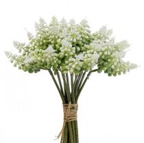Jacinto de uva jacinto artificial branco 28 cm 12 unidades em cacho