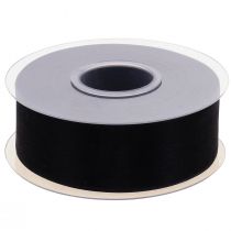 Itens Fita de organza luto com ourela preto 40mm 50m