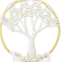 Itens Apanhador de sonhos macramê decoração de parede árvore da vida boho Ø28cm Alt.92cm