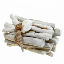 Pacote de Madeira Deco Madeira Flutuante Branco L15cm