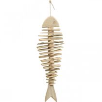 Natureza de troncos de peixe Deco, decoração de verão para pendurar marítimo L59cm