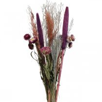 Itens Flores secas Bouquet de flores do prado rosa e cereais 70-75cm