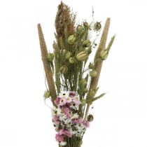 Buquê de flores secas rosa, buquê branco de flores secas H60-65cm